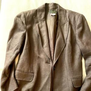 Louben linen summer blazer in dark brown. Size USA - 10. Very good condition.